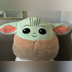 Squishmallows Baby Yoda Grogu Plush - Green, Tan, Brown, Pink